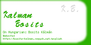kalman bosits business card